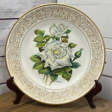 Boehm White Masterpiece Rose Edward Marshall Limited Edition Collection Plate picture