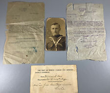 WWI Sailor Photo, Special Orders, Red Cross Arrived Postcard picture