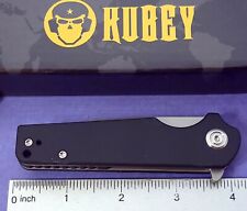 KUBEY Knife Wolverine Tactical Liner Lock Black G10 Handles D2 Tool Steel Blade picture