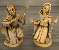 Fontanini Italy Depose 3” Nativity 2 Piece Set Mary & Joseph Figures 1983 picture