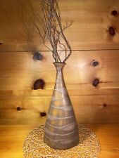 Vintage Pier 1 Imports Rustic 1970s Boho Style 16 Inch Vase Made in Thailand picture