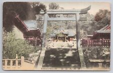 1918-33 Postcard Kuno Zan Shizuoka Japan Shinto Shrine Color Photo picture