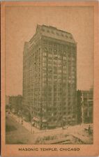 Vintage Postcard- Masonic Temple, Chicago  Unposted/Unused, Early 1900's picture