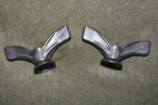 BS ALLOY FRONT BICYCLE WING NUTS ENGLISH TREAD VINTAGE  picture