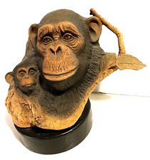 1991 Limited Edition Cameo 478/2000 Rick Cain Sculpture Ape Monkey picture