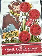 1949 Borden Vintage Elsie the Cow Kiddie Buttons Cutout picture