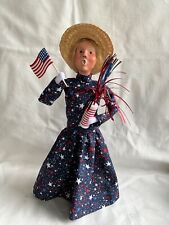 Byers Choice Patriotic Lady w/ Firework Sparkler & Flag Memorial 4th of July picture
