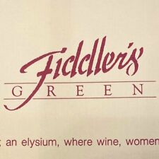 Vintage 1990s Fiddler's  Green Restaurant Menu picture