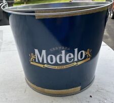 NEW Cerveza Modelo Mexico Beer Ice Bucket Party Blue Gold Metal  picture