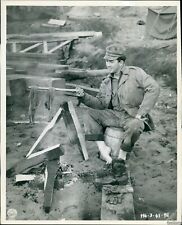 1944 Pfc W.B. Roebuck U.S Army Engineers Kiska Island Beach Military 8X10 Photo picture