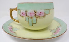 Vintage J&C Bavaria Tea Cup & Saucer Bavarian Multicolor Rose Floral Gold Accent picture