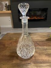 Vintage Etched Tall Floral Crystal Decanter Gallia pattern picture