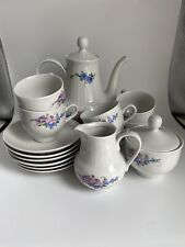 Vintage Henneberg Porzellan Tea / Espresso Set, 17 Pieces, Made In Germany picture