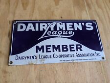 Antique Porcelain Sign Dairymen’s League Farm Sign 1930’s Original picture