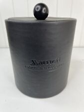 Marriott Hotels Black Faux Leather Ice Bucket w/ Lid Mr. Ice Bucket Made In USA picture