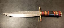 Baba Knives Handmade Damascus Hunting Knife Bull Horn and Wood Handle- BS1991 picture