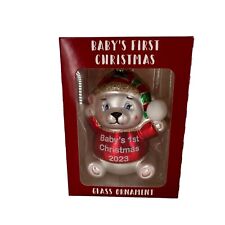 Old World Baby’s First Christmas Ornament Hand Blown Glass 2023 Target Out Stock picture
