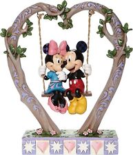Traditions by Jim Shore Mickey and Minnie Mouse on Heart Swing Figurine picture