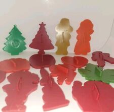 Large Lot Vintage Cookie Cutters Turkey, Tree, Birthday, Pilgrims, Rabbits, Pig picture
