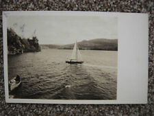 RPPC-MALONE NY-BOATING ON LAKE TITUS-1939-REAL PHOTO-NEW YORK-FRANKLIN COUNTY picture