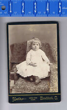 Baby in Chair with Hair Bow, Cabinet Card, by Heath, Bradford, Ohio c1880s-90s picture