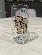 “love is” vintage drinking glass picture