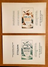 2 Diff. Vintage Old Tobacco Labels, Rod & Gun, Martells, Hunting Fishing picture