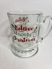 Believe In The Magic Of Christmas Clear Glass Mug picture