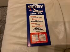 Northwest Airways Timetable & Fares 1953- Great vintage item picture
