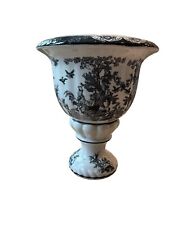 Vintage RARE Chinese Chinoiserie Toile Print Porcelain Vase/Urn/Planter picture