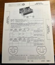 1956 Magnavox Chassis CR-716AA Receiver Photofact Service Manual Foldout Folder picture