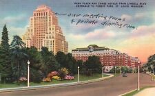 Postcard MO St Louis Park Plaza & Chase Hotels Lindell Blvd Vintage PC H2039 picture