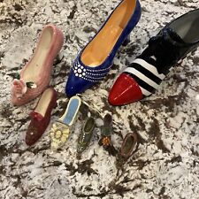 Lot Of 7, Beautiful Miniature Decorative Shoes • Various Styles & Colors picture
