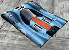 Gulf Racing Gasoline Racing Metal Sign Curved Sign picture