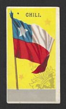 1890s H628 Trade Card - Dr. McLane's Flags of All Nations Series - Chili (Chile) picture