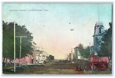 1909 Second Street Carriages Scene Gothenburg Nebraska NE Posted Tree Postcard picture