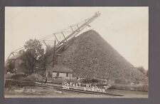 Cornell WISCONSIN RPPC c1910 LOGGING Sawmill GIANT LOG PILE Stacker Stack WI #1 picture