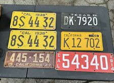 Vintage Lot Of Old Vehicle License Plates Lot Of 6. picture