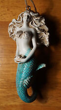 TURQUOISE MERMAID SCULPTURE Christmas Ornament Tropical Beach Home Decor NEW picture