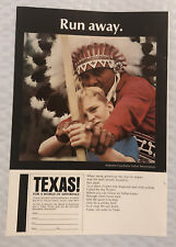 Vintage 1969 Texas Tourist Development Original Print Ad - Full Page - Run Away picture