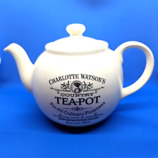 Charlotte Watsons Tea Pot By Henry Watson VGC Cream Black Classic Style 1.3L picture