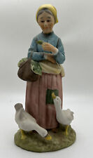 Vintage Lefton Old Woman Feeding Geese 8