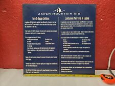 Aspen Mountain Air Carry-On Luggage Sign picture