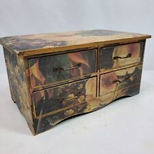 Vintage Victorian Floral Storage Box w/ 4 Drawers 10x6x5 Inch picture