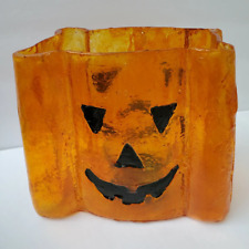 Vintage Fiberglass Luminary Jack-O-Lantern Pumpkin 6