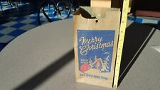c. 1930s Merry Christmas From Your Jack Sprat Food Store Candy Paper Bag Sack picture