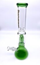 13.5” Inch Helix Perc W/ Ice Catcher - Green  picture