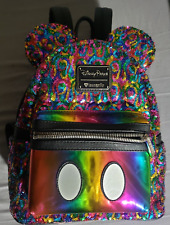Disney Parks Exclusive Loungefly Rainbow Pride Mouse Ears Sequins Backpack picture