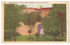 Beverly Hills California c1940's Luise Rainer  Home, Hollywood movie actress picture