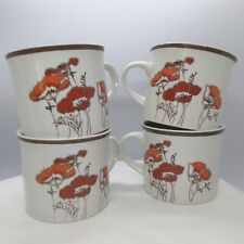 Vtg 1976 Royal Doulton Fieldflower Lambethware Set of 4 Coffee Tea Mugs LS1019 picture